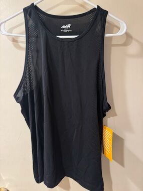 Avia Black Athletic Tank Top with White Logo